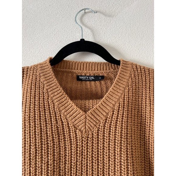 Nasty Gal Camel Color Knit Sweater Set Size Small - Picture 4 of 9
